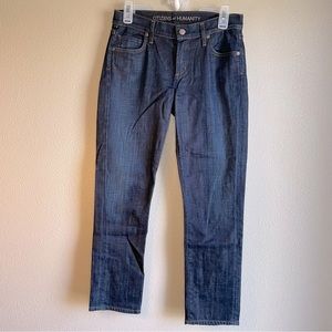 Citizens of Humanity “Phoebe” Slim Straight Crop Jeans